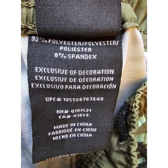 NEFF Swimming Swim Trunks Green Geometric Stripe - Mens Large With Pockets - Picture 6 of 9